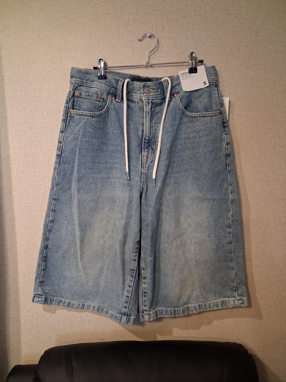 Aeropostale Baggy Denim Skater Shorts 15" Sz S New